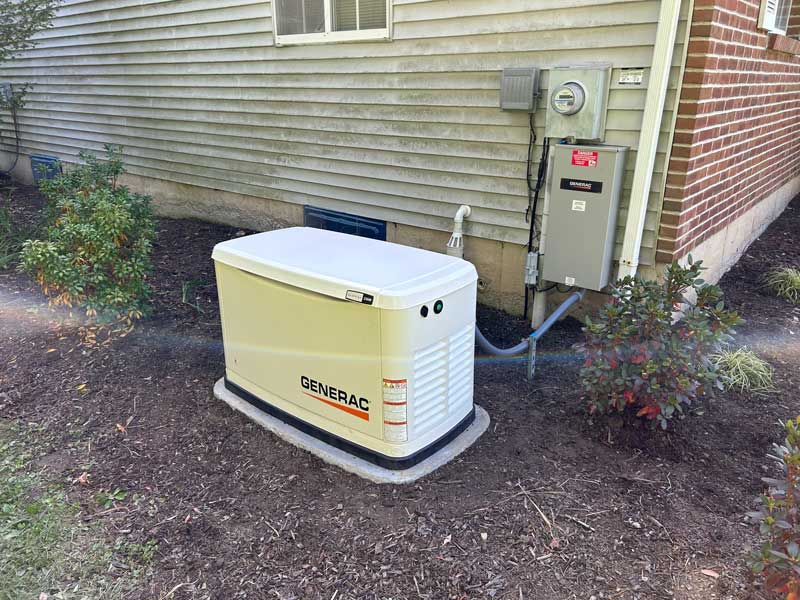 Generator maintenance at a job site in Blairstown, NJ