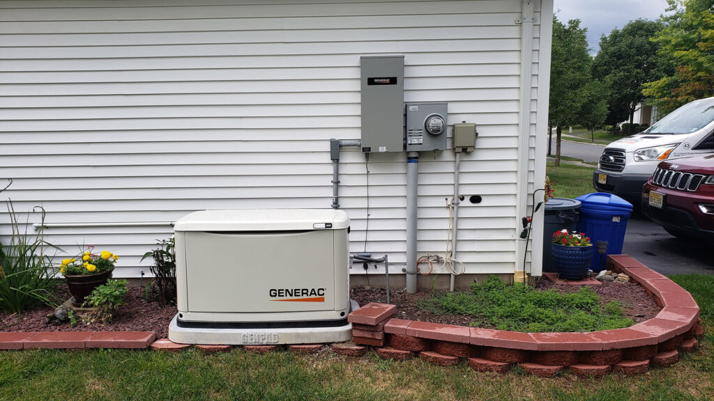 Generac whole-home backup generator installed in Blairstown, NJ