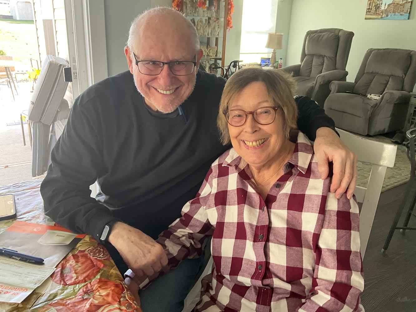 A warm moment with a couple, showing happiness generator installation in Blairstown, NJ