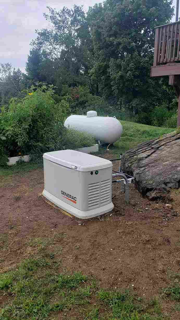 Generac generator fuel line and electrical connections inspection in Blairtown, NJ