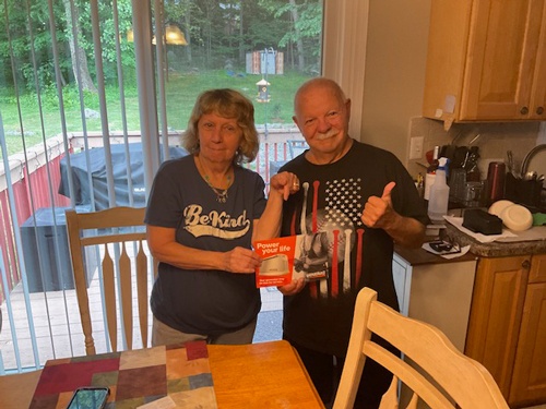 home-generac-generator-satisfied-owner.jpg Happy Blairstown customer with newly installed Generac home generator