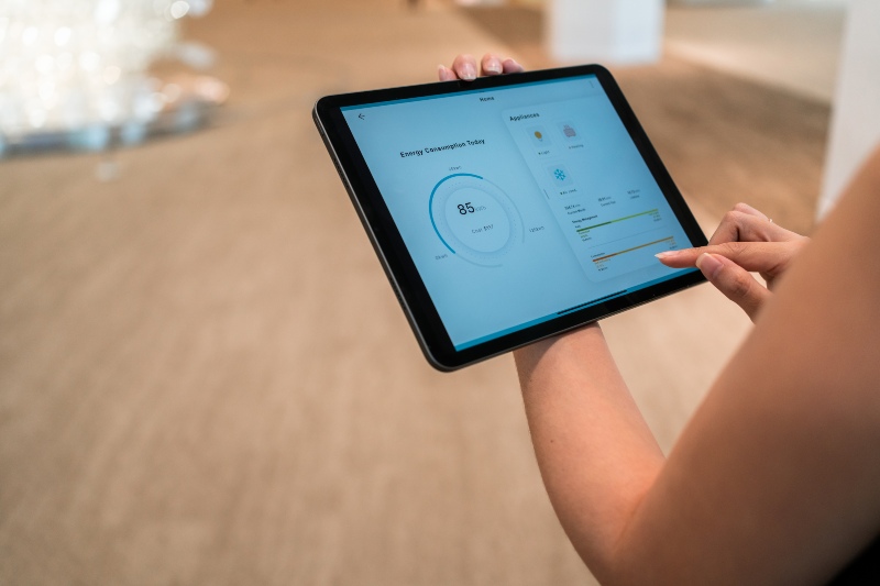 Tablet monitoring Generac backup power system in Blairstown, NJ