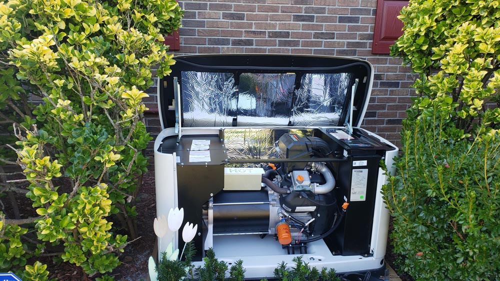 interior of generator outside home