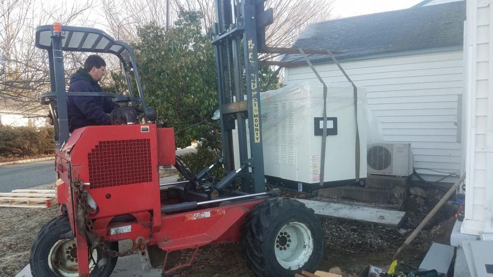 Truck with Mounted Forklift