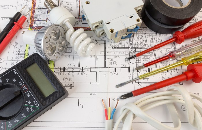Blueprints for an Electrical Project by Seidel Electric